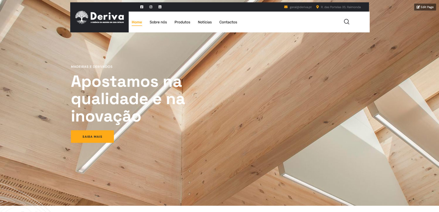 Deriva renova a sua imagem e o seu website